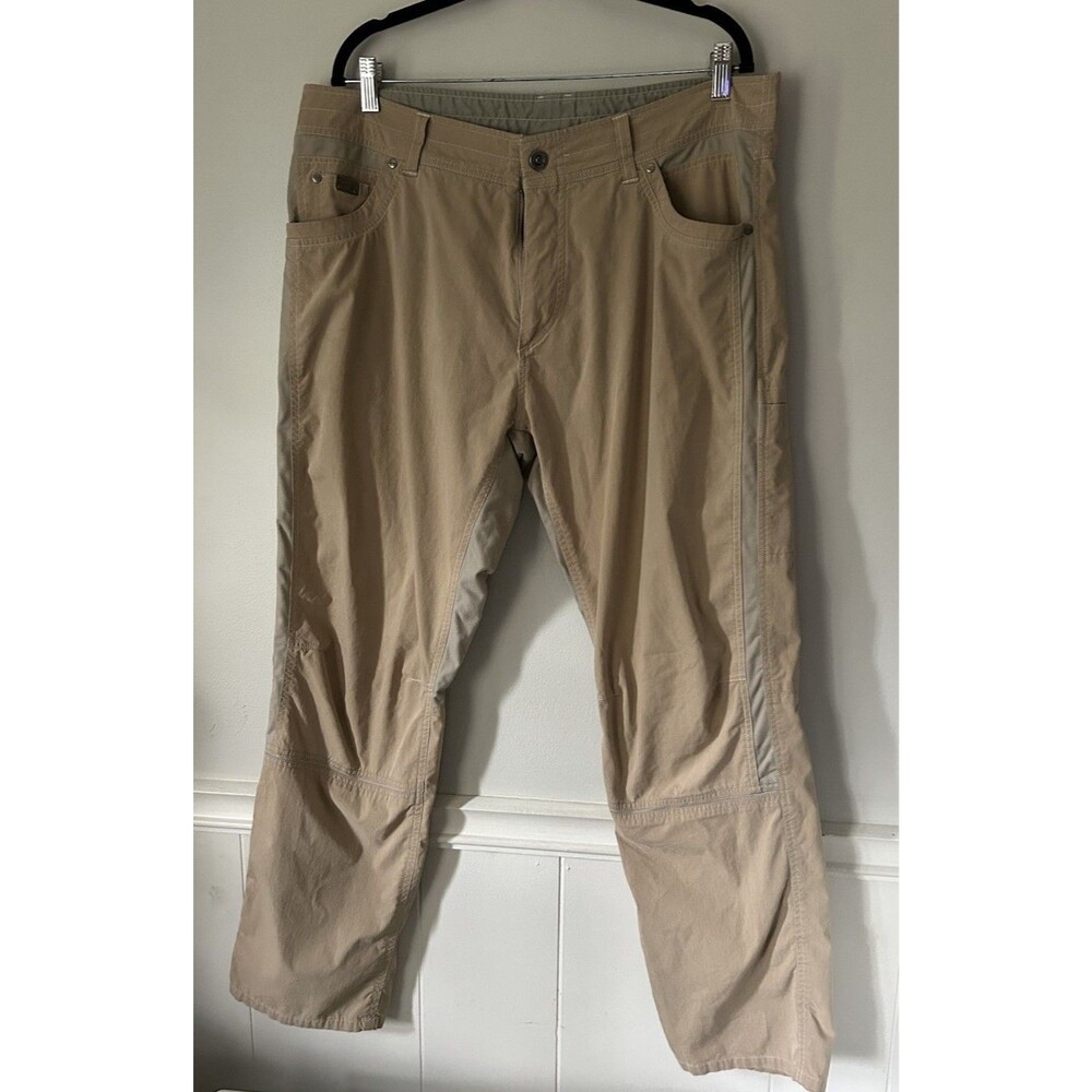 Kuhl Radikl Pants Men’s 38x32 Outdoor Hiking Workwear Performance Brown Khaki